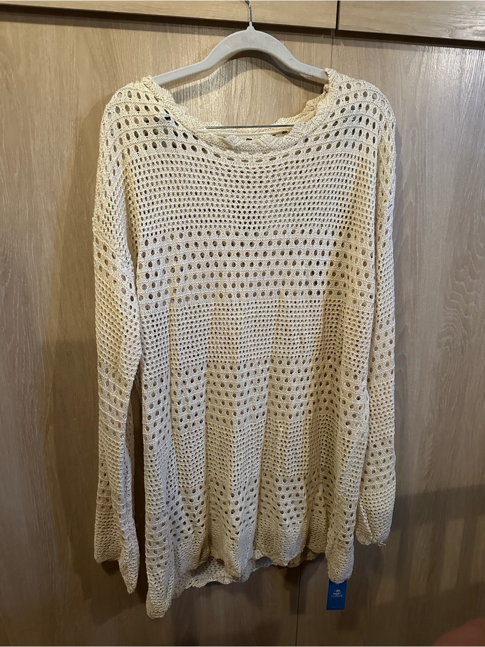 Cupshe Cream Open-Weave Cover up